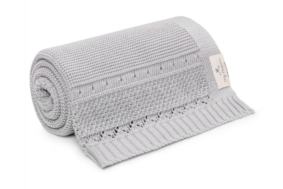 My Memi - Kocyk z Bawełny Organicznej 80x100 Light Grey