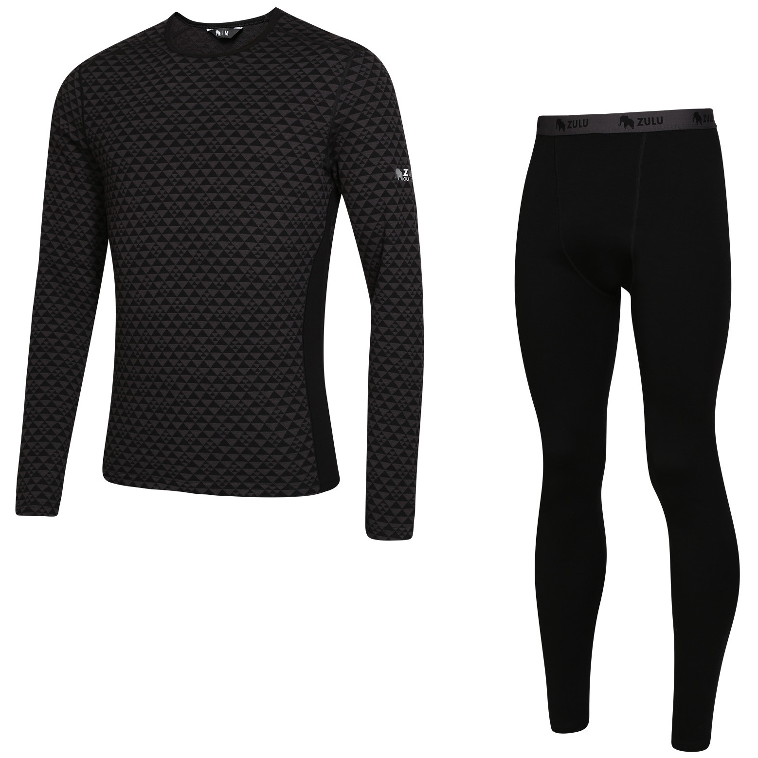 Zestaw męski Zulu Merino 240 Long Rozmiar: M / Kolor: czarny