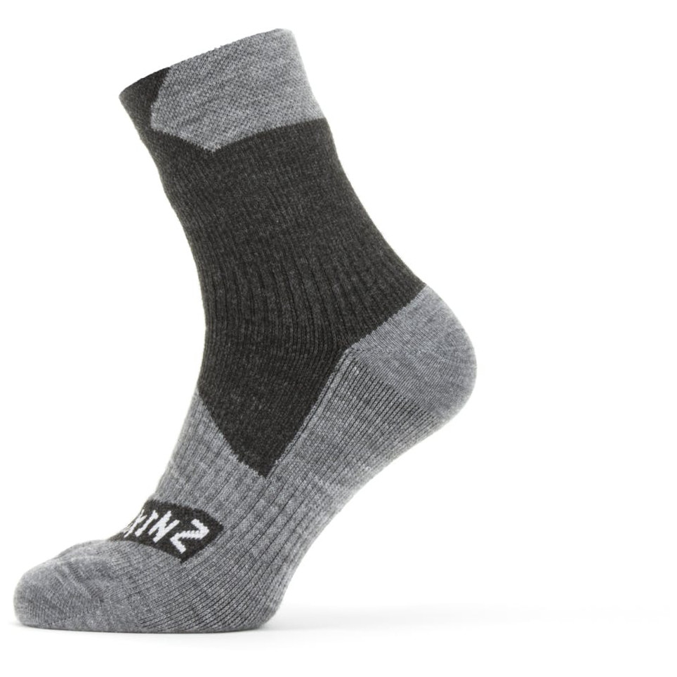 Wodoodporne skarpety SealSkinz Bircham Rozmiar skarpet: 36-38 / Kolor: czarny/szary