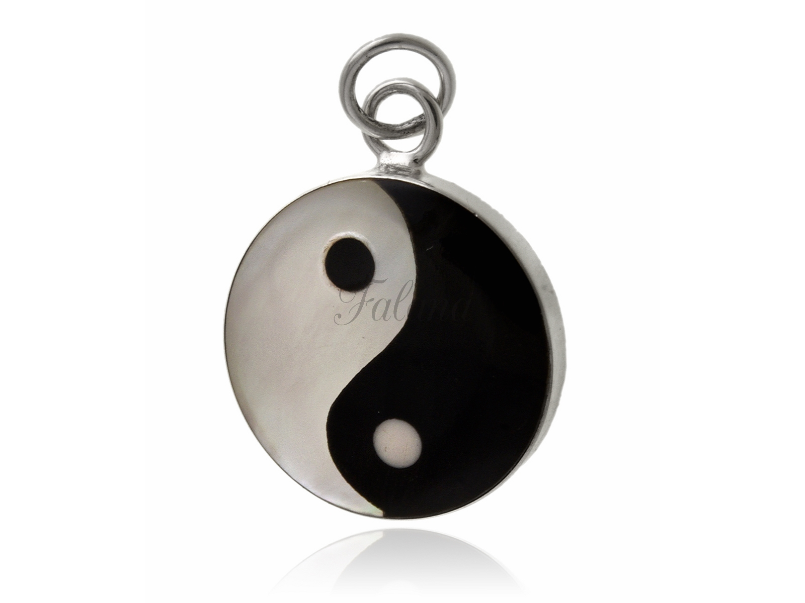 Wisiorek srebrny symbol równowagi Yin & Yang w0572 - 2,0g.