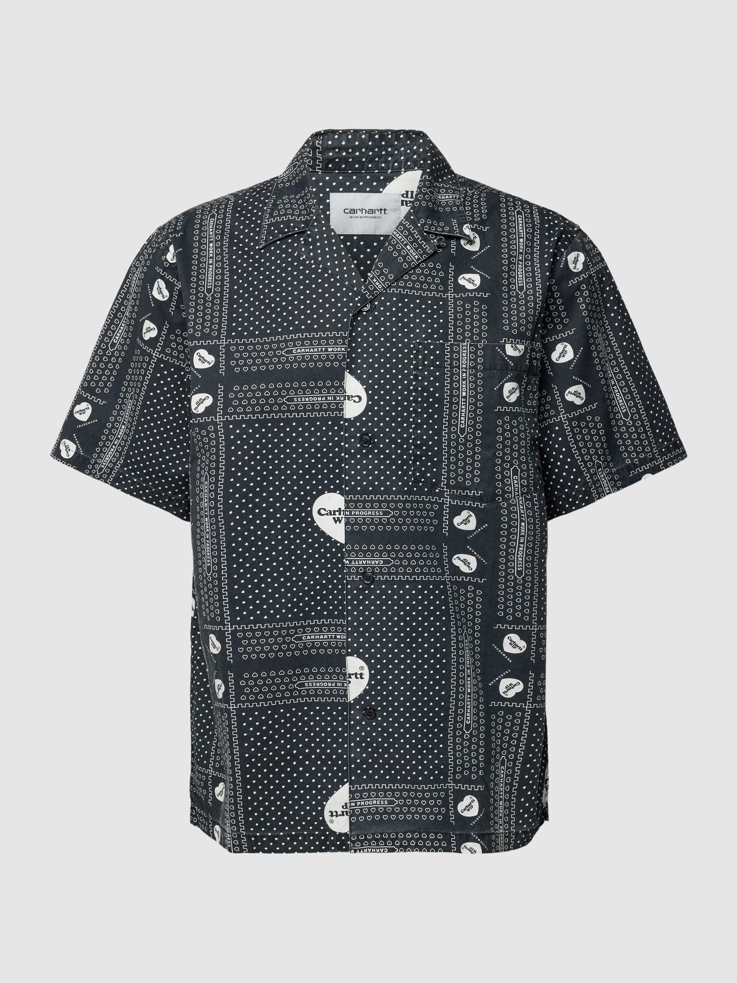 Koszula casualowa z nadrukiem na całej powierzchni model ‘HEART BANDANA’