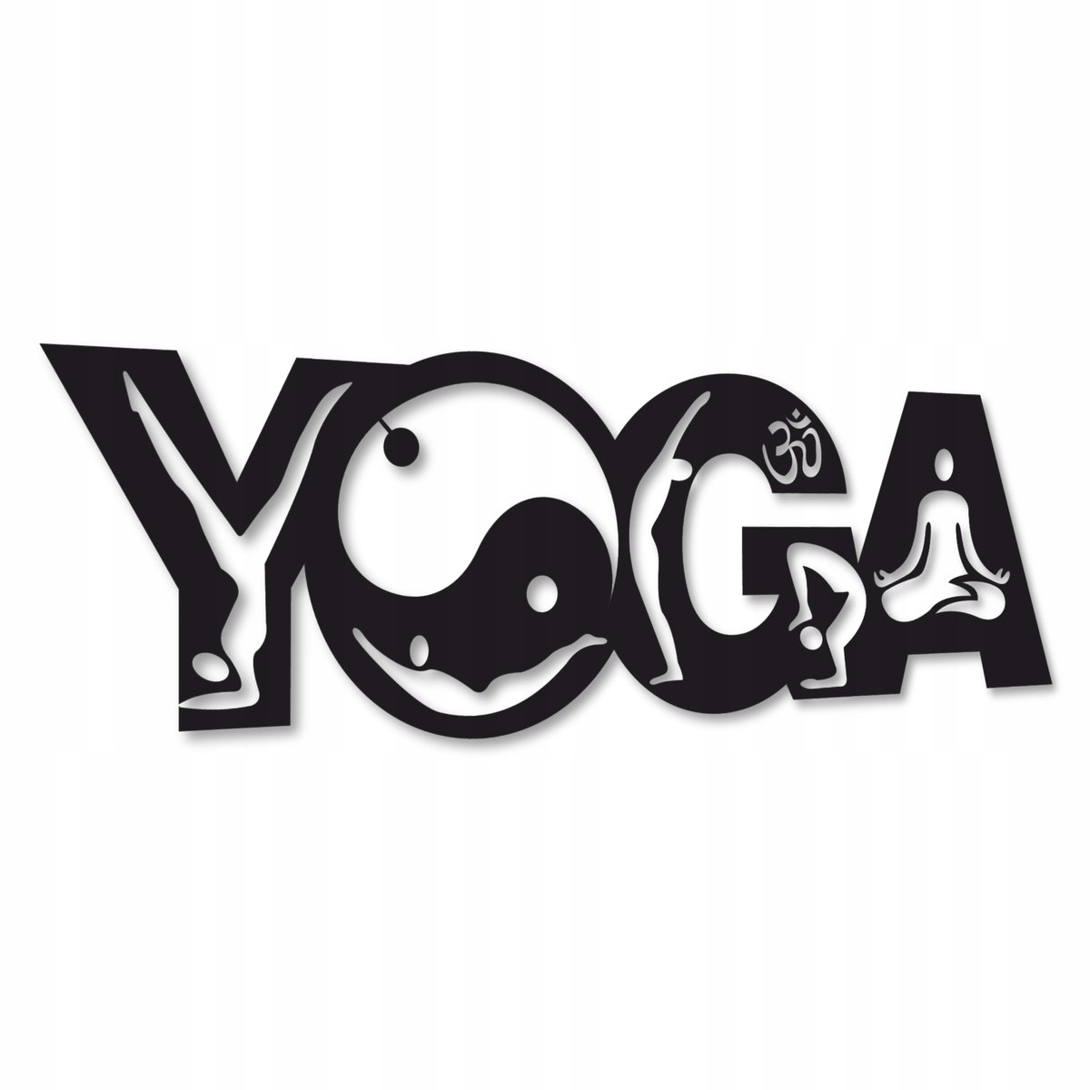 Yoga Panel Ścienny 3D Obraz Ażurowy Dekoracja Loft