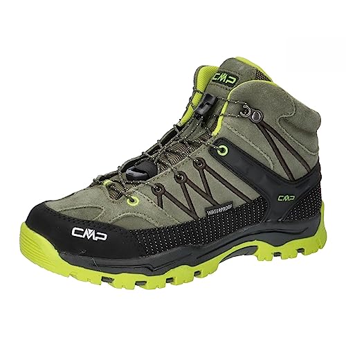 CMP Kids Rigel Mid Trekking Shoes WP, Kaki-Kwas, 28 Unisex-Dzieci, UE, Khaki Kwas, 28 EU