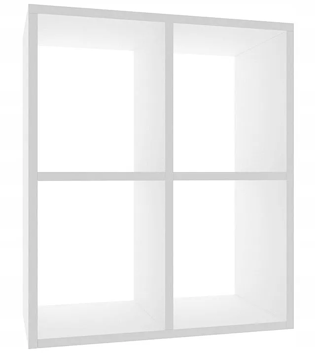 Biały otwarty niski regał na książki H6-W85