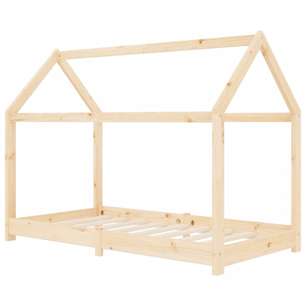 Drewniana rama łóżka dla dzieci - 146 x 78 x 121,5 / AAALOE