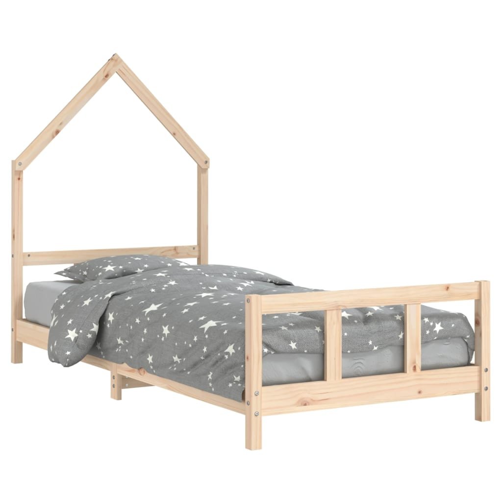 Drewniane łóżko dla dzieci - Lite sosnowe, 205,5 x / AAALOE