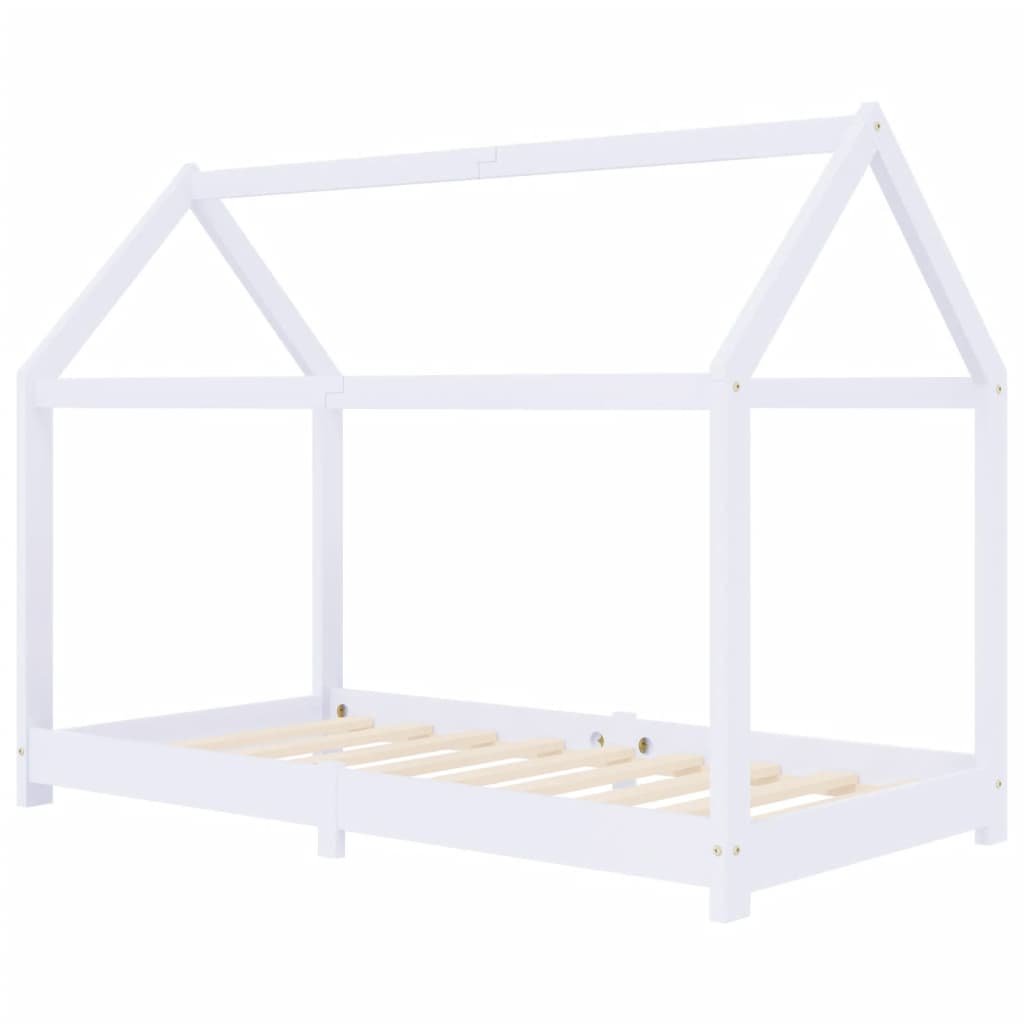 Drewniane łóżko dla dziecka, 166x88x131,5 cm, biał / AAALOE