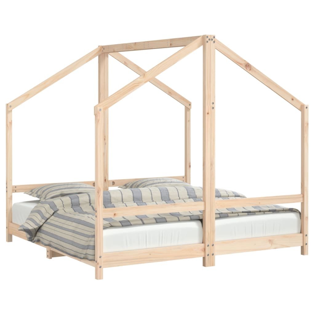 Drewniane łóżko dziecięce z ramą - 165,5x171x158 c / AAALOE