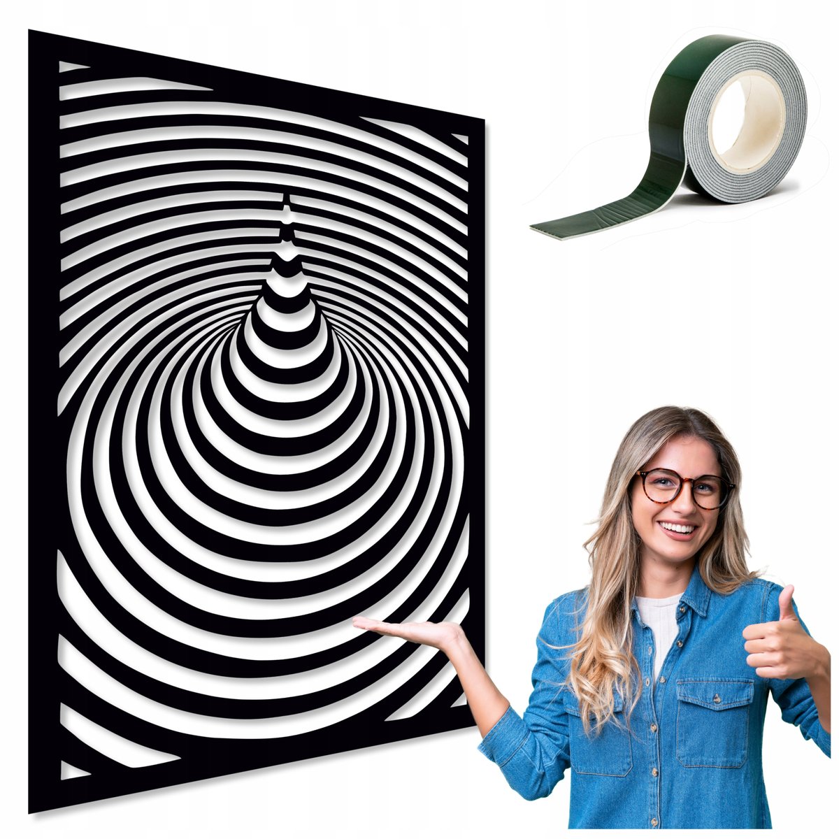 DEKORACJE NA ŚCIANĘ PANEL AŻUROWY Z DREWNA 75cm XL OBRAZ AŻUROWY NOWOCZESNY