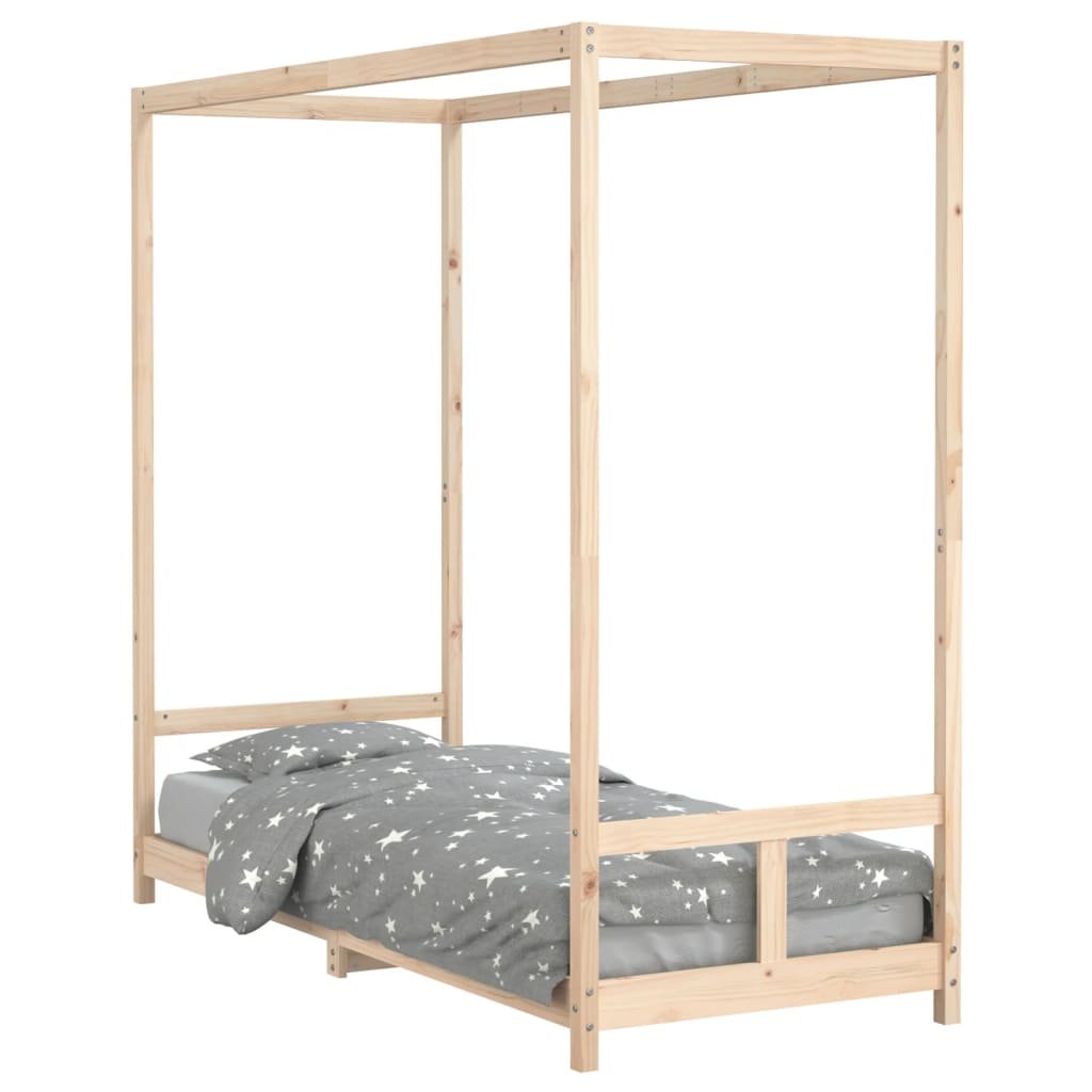 Drewniane łóżko dziecięce - 205,5 x 85,5 x 190 cm, / AAALOE