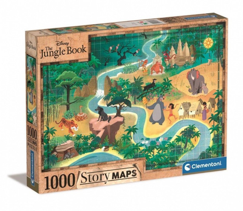 Puzzle 1000 Story Maps Księga Dżungli