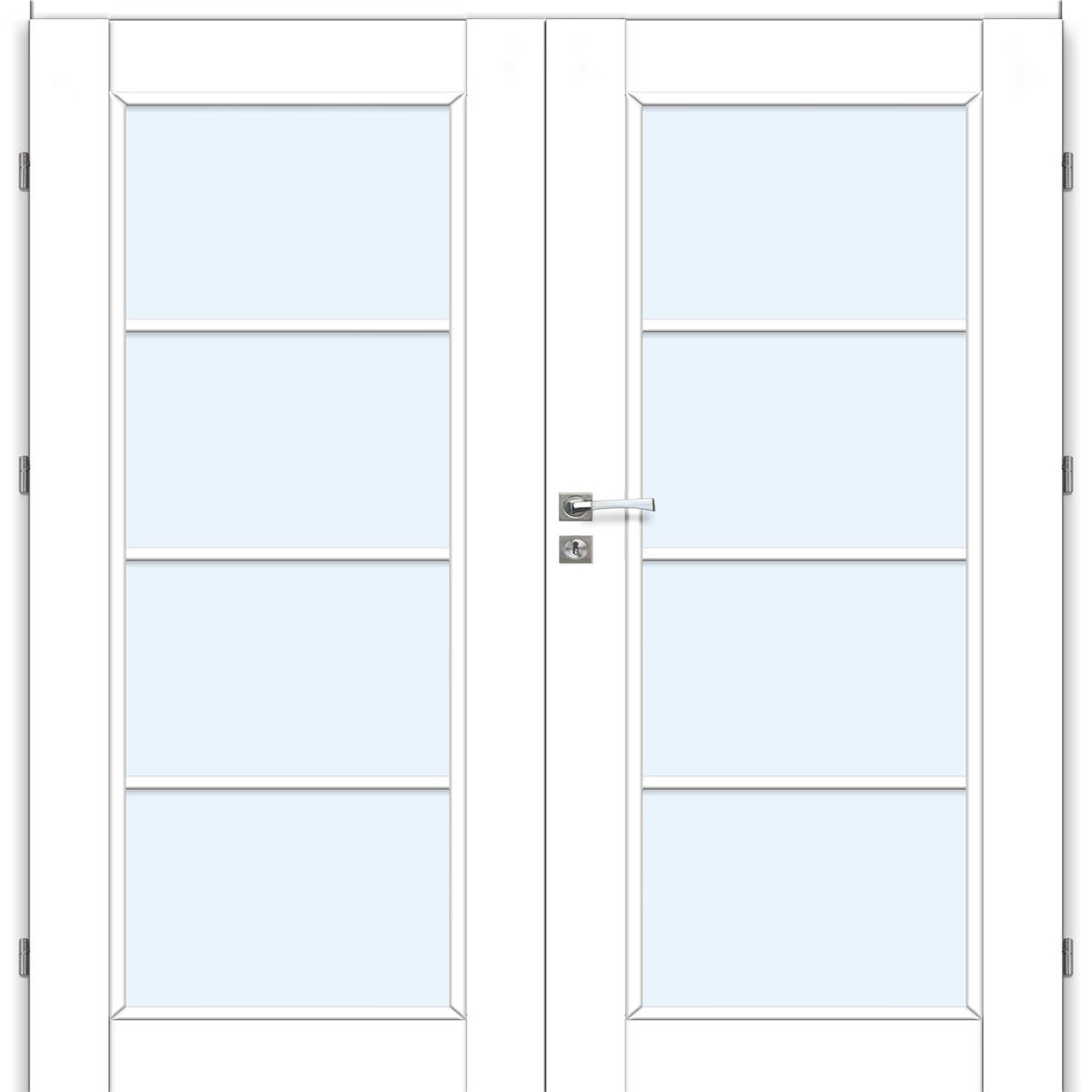 Drzwi dwuskrzydłowe pokojowe Loft Duo 10 białe 70 lewe (czynne) Voster 5905996636118