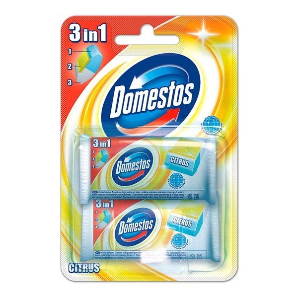 Domestos Citrus 2 kostki do WC - wkłady, 2 x 40 g 80g 8717163064344