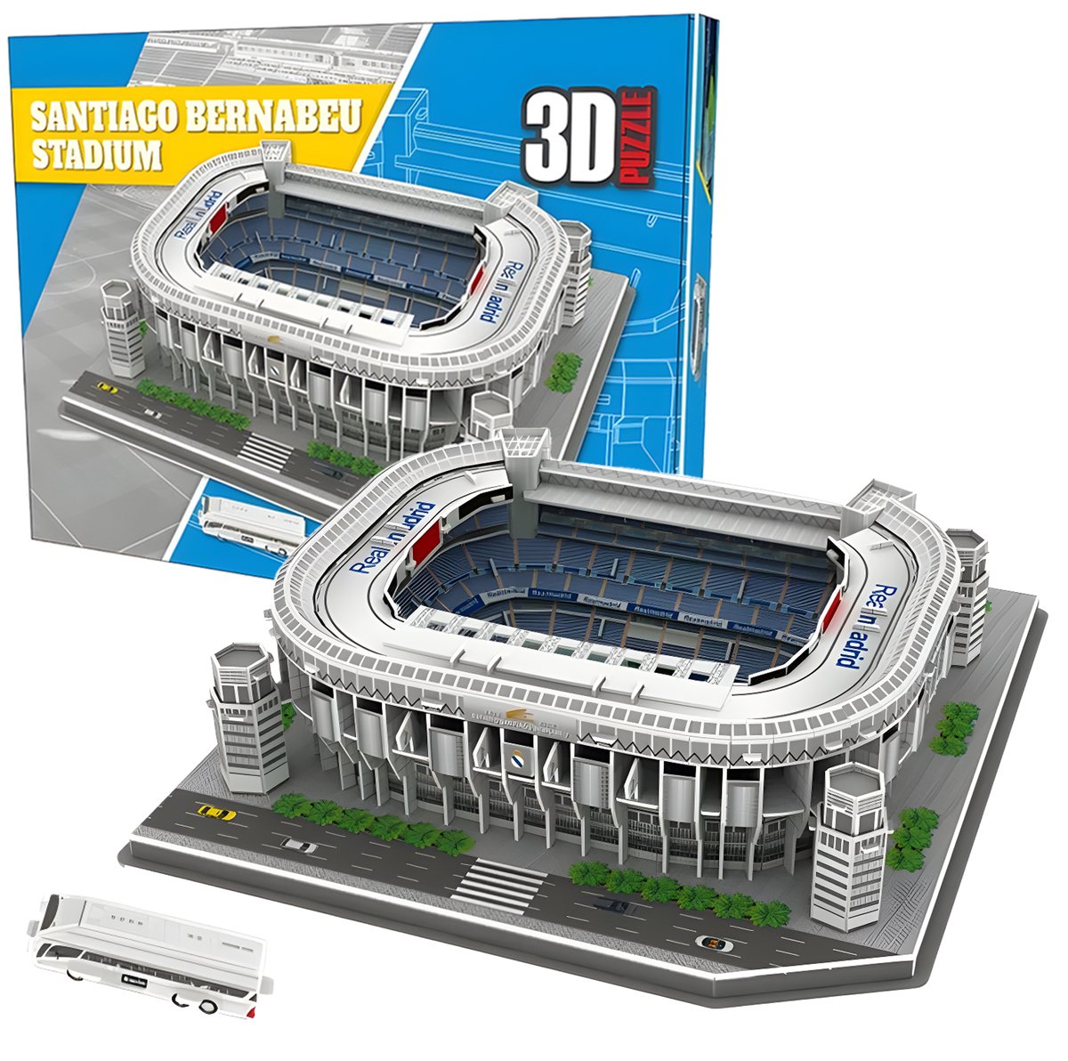 PUZZLE 3D Duży Stadion REAL MADRYT Santiago Bernabeu Układanka PRZESTRZENNE 3D / DreamPlanet