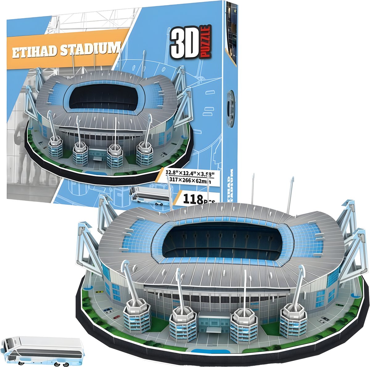 PUZZLE 3D Duży Stadion MANCHESTER CITY Etihad Układanka PRZESTRZENNE 3D / DreamPlanet