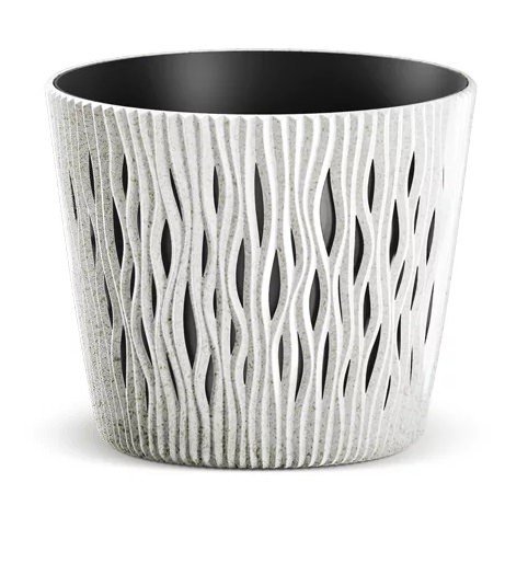Doniczka Sandy Round ECO Wood DSR160W biały Prosperplast