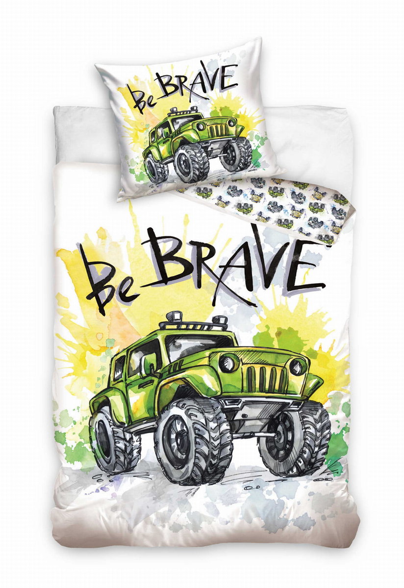 Pościel młodzieżowa bawełniana 140x200 Auto MonsterTruck