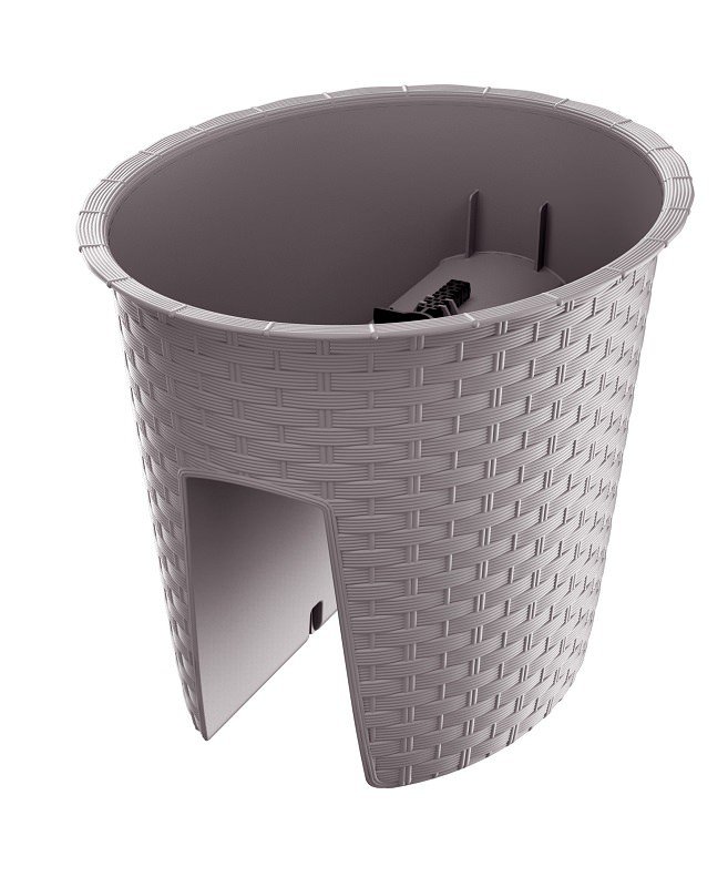 Doniczka Ratolla Railing Oval DRLB300 mocca Prosperplast