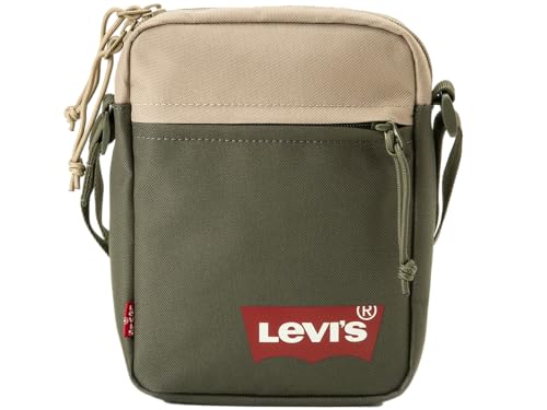 Levi's, MINI CROSSBODY SOLID (RED BATWING) Unisex, ARMY GREEN, A, Armia zielona