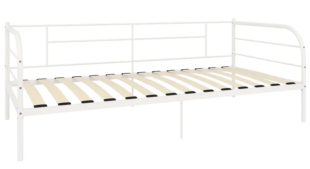 Białe metalowe łózko pojedyncze 90x200 cm B9-Z35