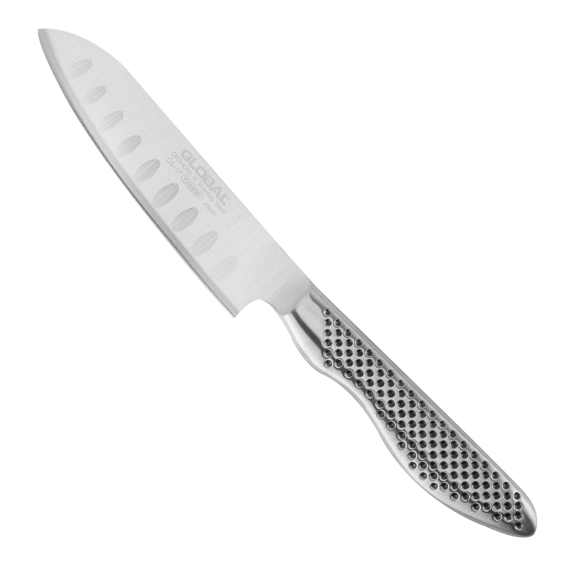Nóż Mini Santoku 11 Cm Żłobiony | Global Gs-57 uniwersalny