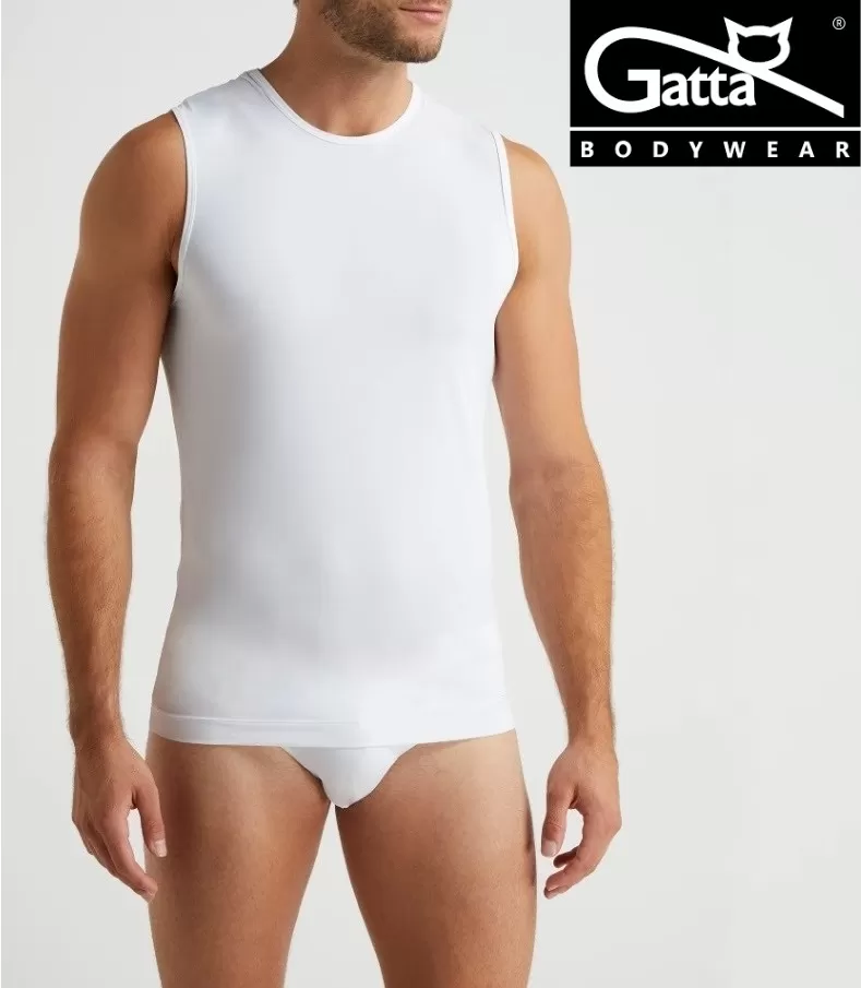 1 KOSZULKA GATTA BETWEEN SEAMLESS COTTON bia PROMO