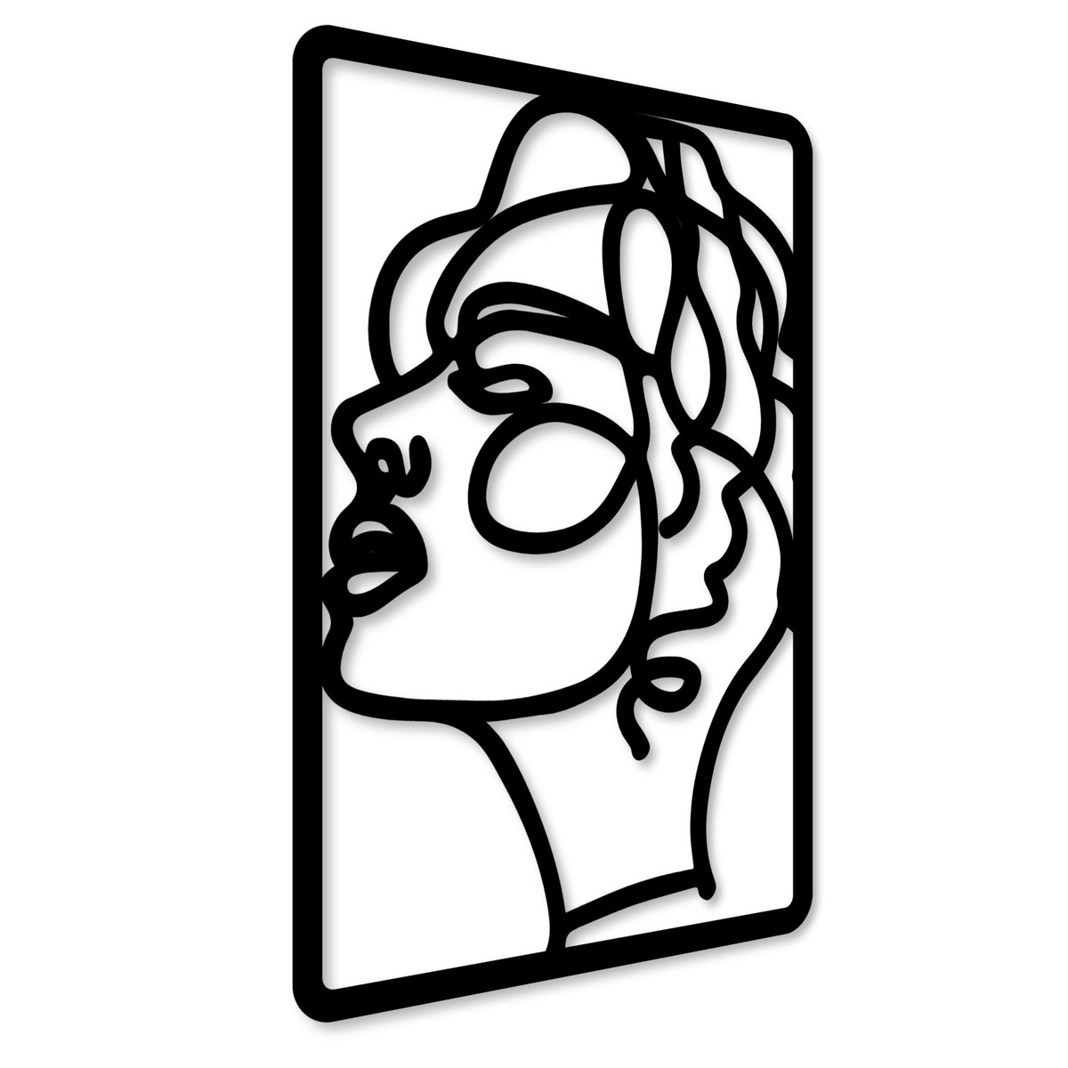 NOWOCZESNE OBRAZY AŻUROWY KOBIETA DEKORACJA ŚCIENNA TRYPTYKI CZARNY BIAŁY