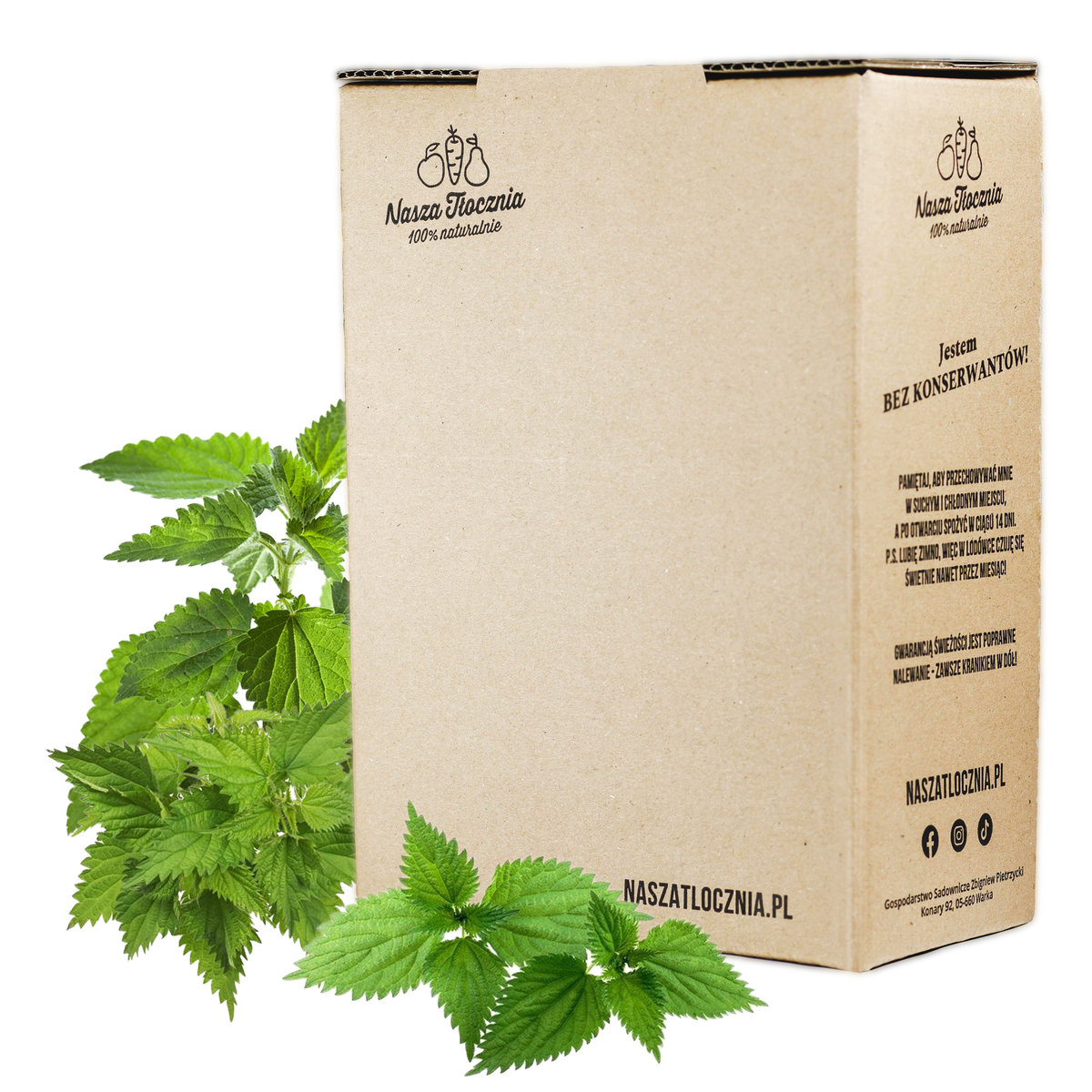 Naturalny Sok Tłoczony 100% POKRZYWA NFC 3L