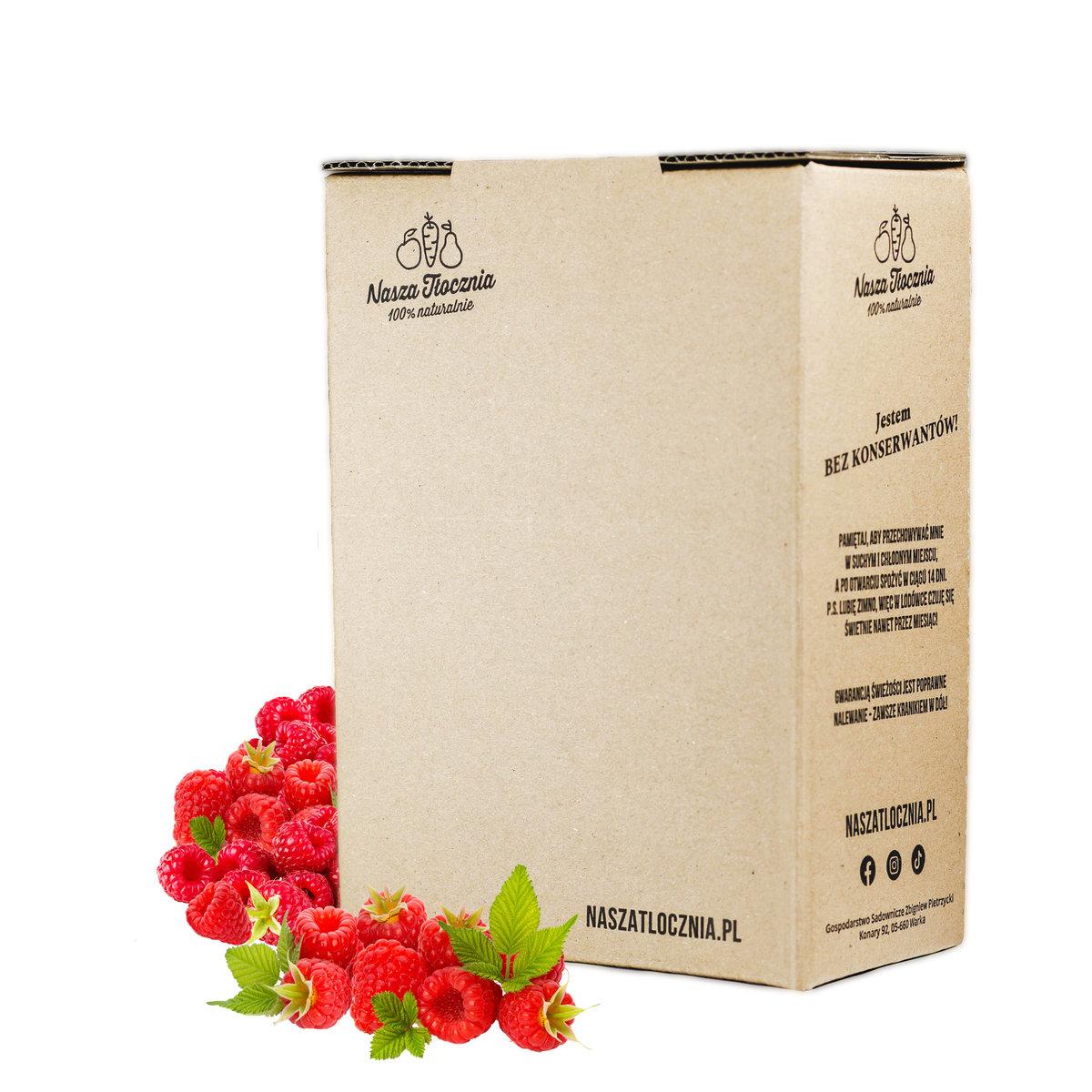 Prawdziwy SYROP z malin 100% MALINA 3L