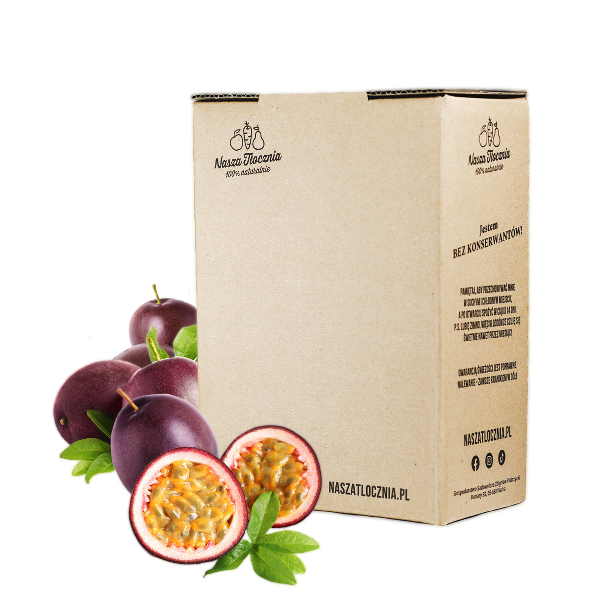 Sok Tłoczony 100% MARAKUJA Przecier Puree Pulpa 3L