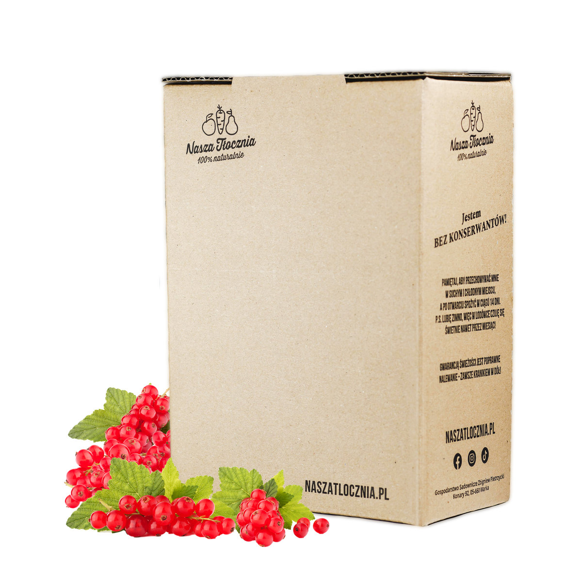 Sok 100% Czerwona Porzeczka Porzeczkowy 3L