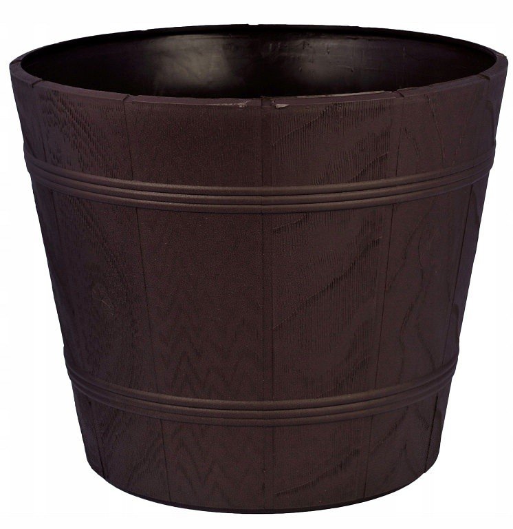 Doniczka drewnopodobna 4 brązowa FORM-PLASTIC