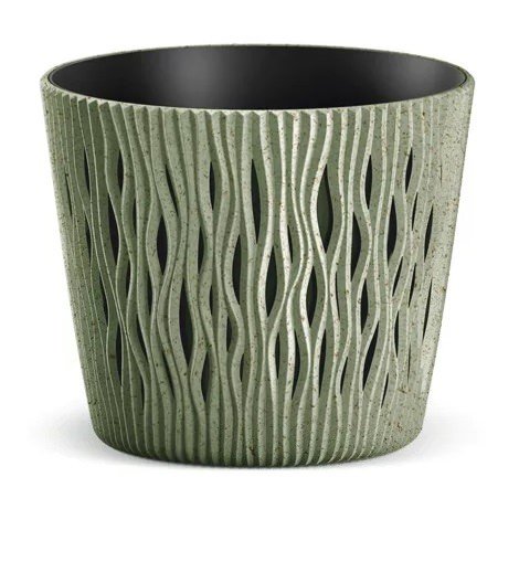 Doniczka Sandy Round ECO Wood DSR190W zielony Prosperplast