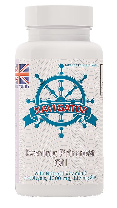 Navigator -  G15 Evening Primrose Oil - Olej z wiesiołka 1300 mg, 45 kaps.