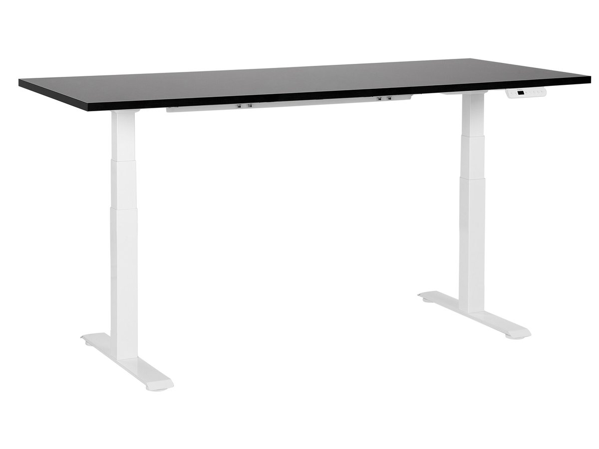 Фото - Офісний стіл Biurko regulowane elektrycznie 180 x 72 cm czarno-białe DESTIN III Lumarko
