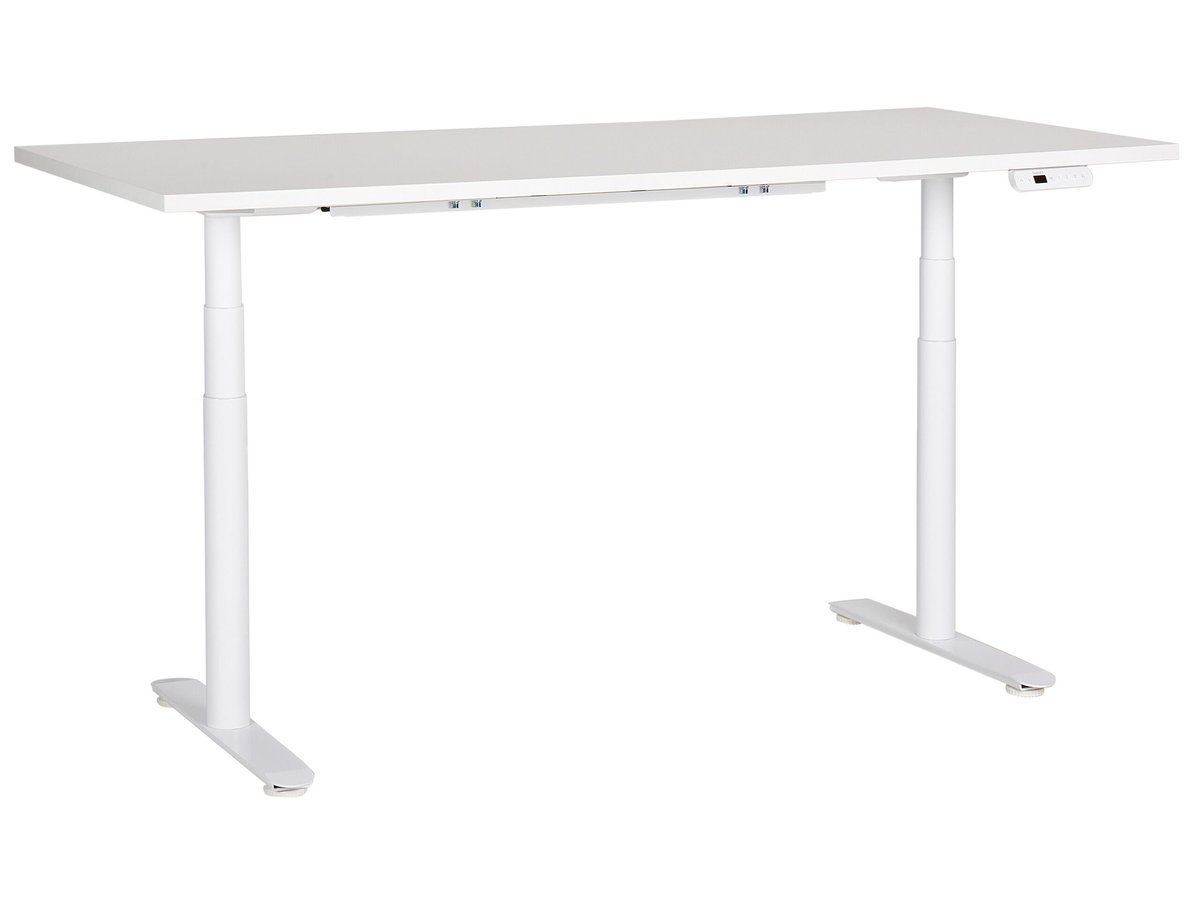 Фото - Офісний стіл Biurko regulowane elektrycznie 180 x 72 cm białe DESTIN IV Lumarko!