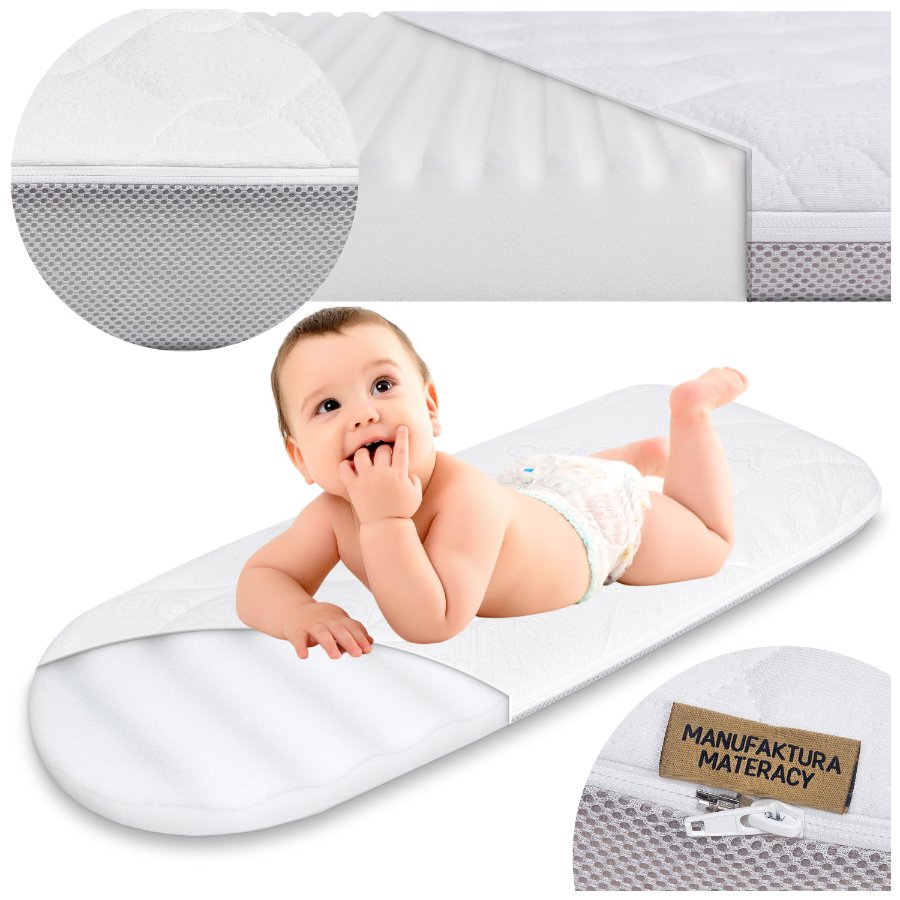 GRUBY Materac do Gondoli Muuvo Materac do Wózka Muuvo Quick 3.0 Wózek 73x31