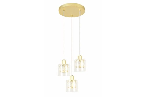 Elmo lampa wisząca 3xE14 złota/przeźroczysty 338803-36
