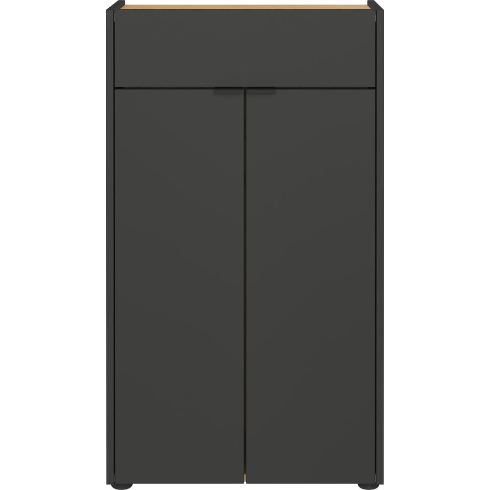 Antracytowa wysoka szafka łazienkowa 60x98 cm Forano – Germania
