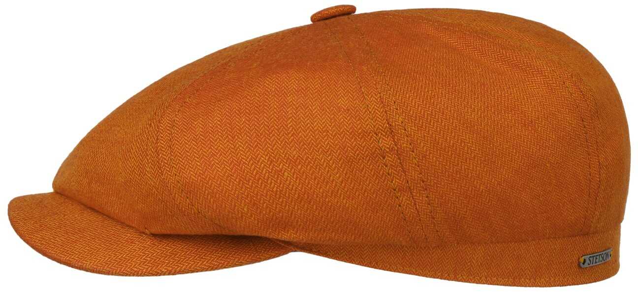 Kaszkiet Lniany Hatteras Uni by Stetson, pomarańczowy, 55 cm