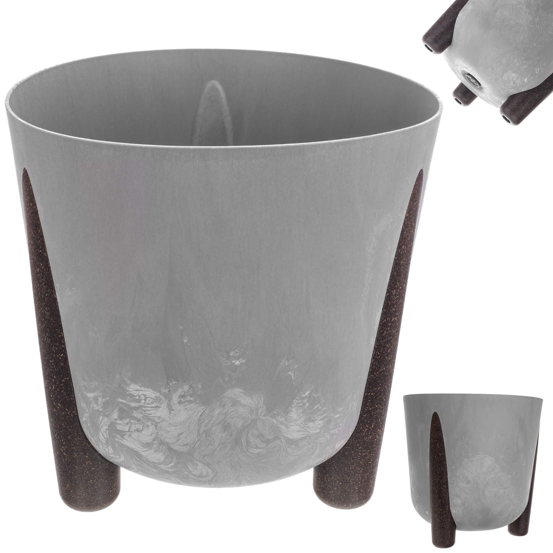 Doniczka osłonka Nauze 30cm szary beton