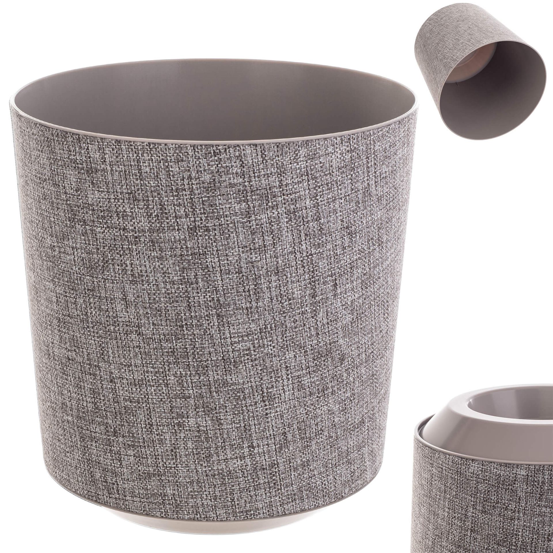Doniczka osłonka Pebris 19cm taupe