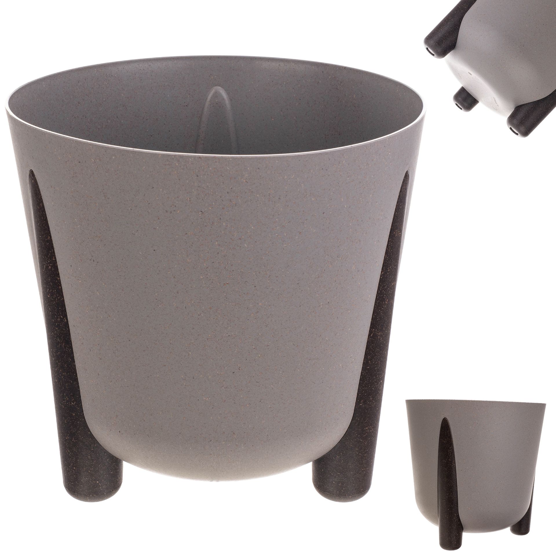 Doniczka osłonka Nauze 21cm szara