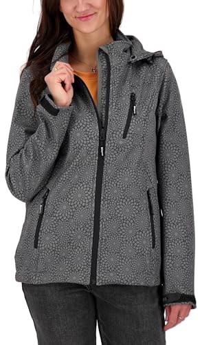 Deproc Active Damska kurtka softshellowa z odpinanym kapturem, kurtka przejściowa, Windbreaker Shelby Peak