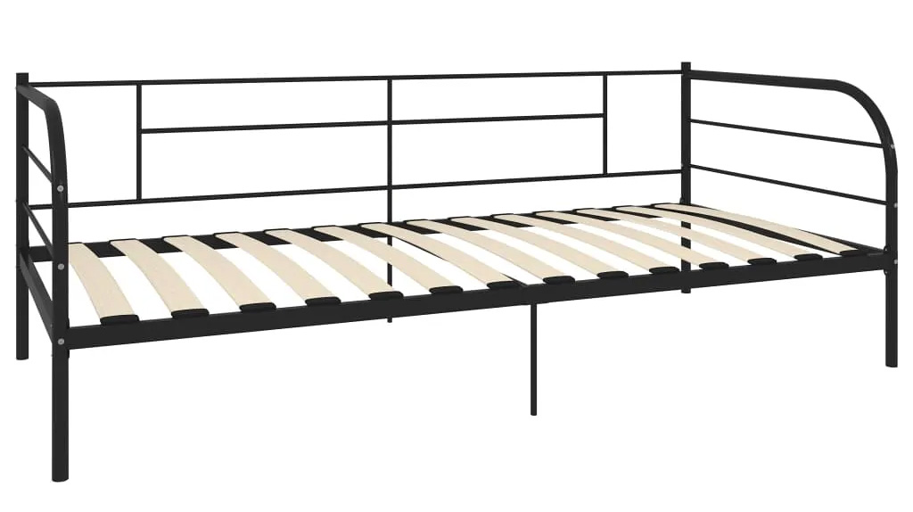 Czarne metalowe łózko 90x200 cm L7-T87