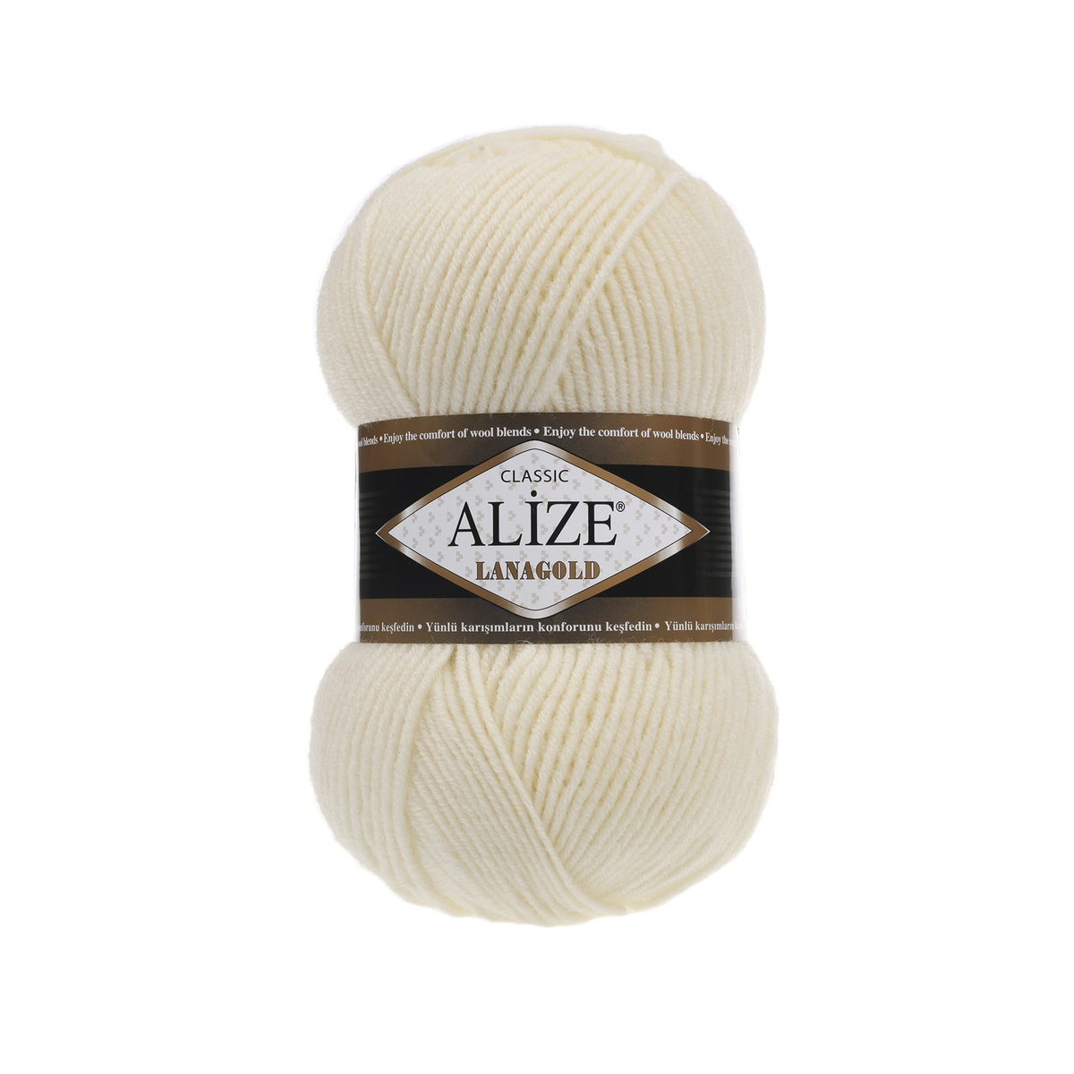 Włóczka Alize Lanagold 01 / krem