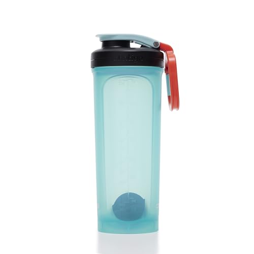 Contigo Shake & Go 2.0 Shaker proteinowy z kulką miksera, duży blender bez BPA, idealny do białek w proszku, koktajli odżywczych lub smoothie, szczelna butelka sportowa, herbata bąbelkowa, 820 ml