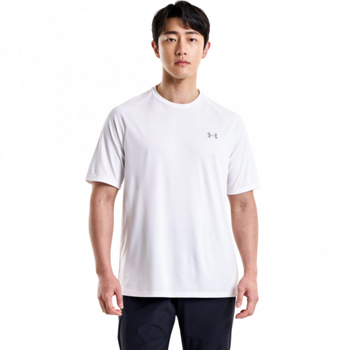 Męska koszulka treningowa Under Armour UA Tech Reflective SS - biała - UNDER ARMOUR
