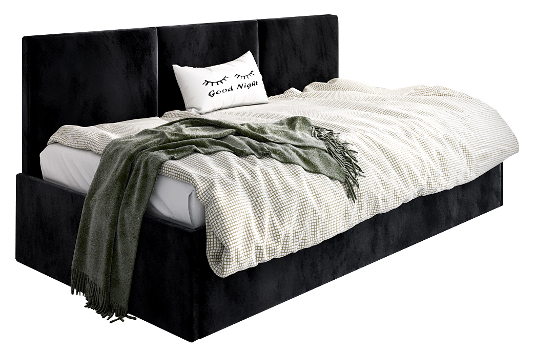Czarne młodzieżowe łóżko sofa B3-L03