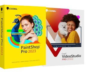 PaintShop® Pro 2023+ VideoStudio® 2022 bundle - lic. wieczysta, elektroniczna